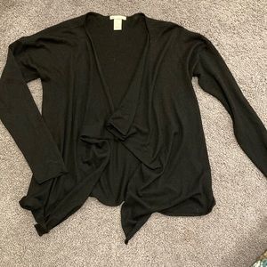 H&M black open front cardigan